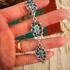 Navajo Pink Dream Mojave & Sterling Silver Link Bracelet